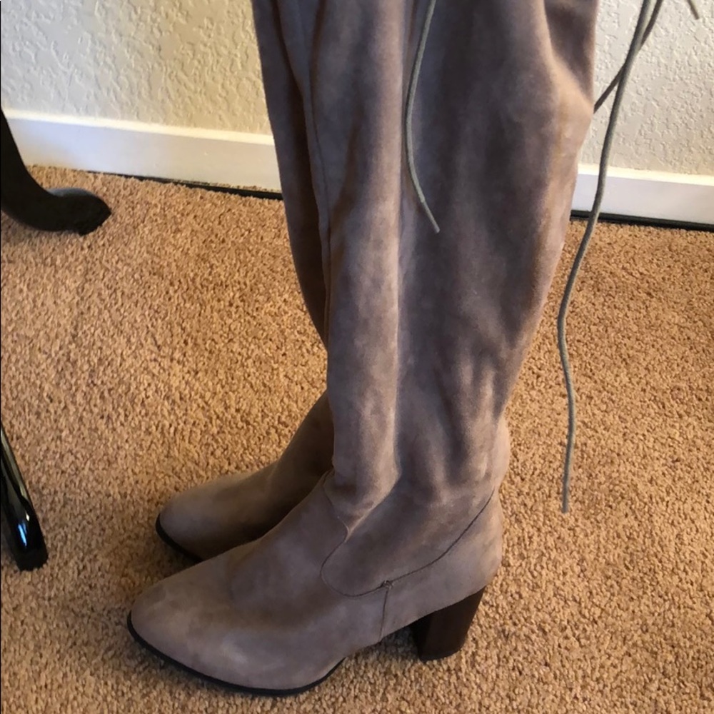 Suede Thigh High Boots